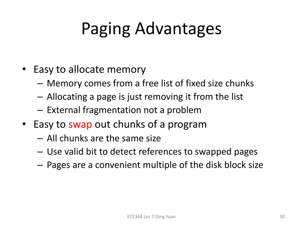 paging advantages