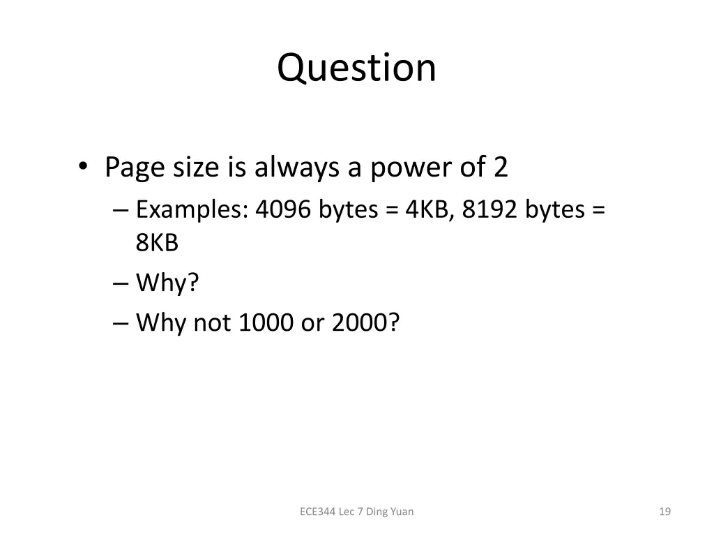 question