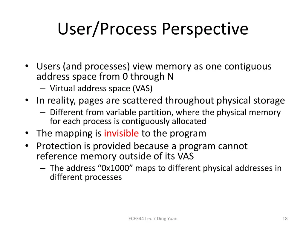 user process perspective