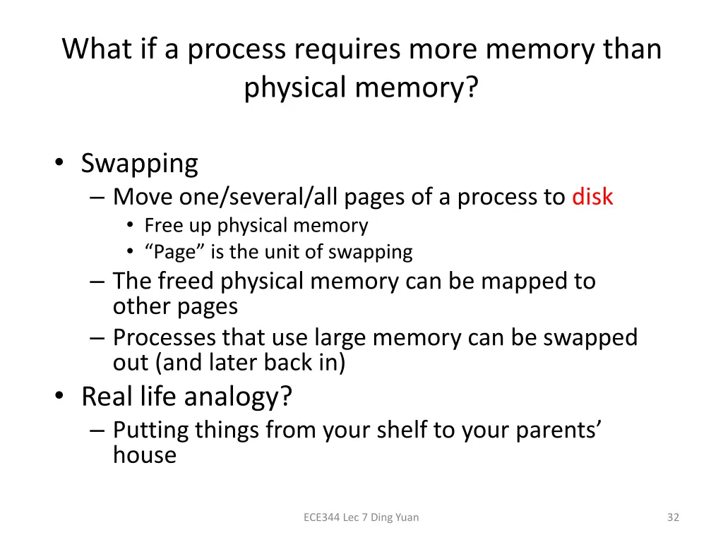 what if a process requires more memory than