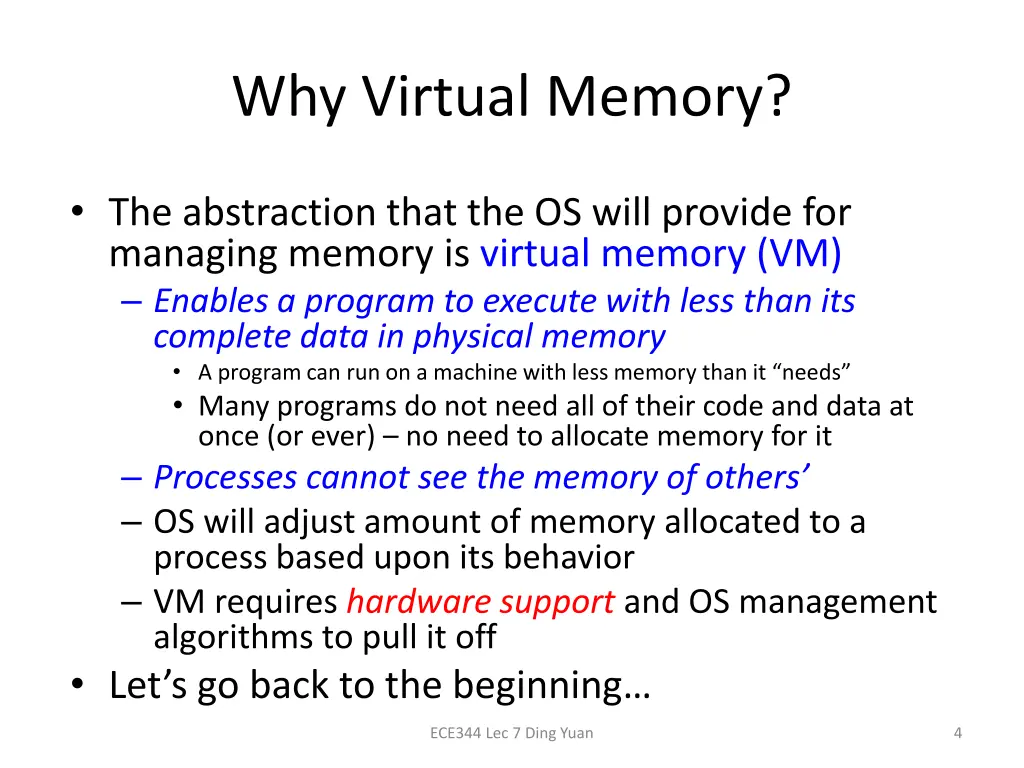 why virtual memory