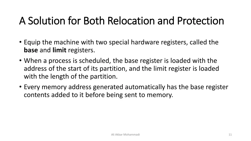 a solution for both relocation and protection