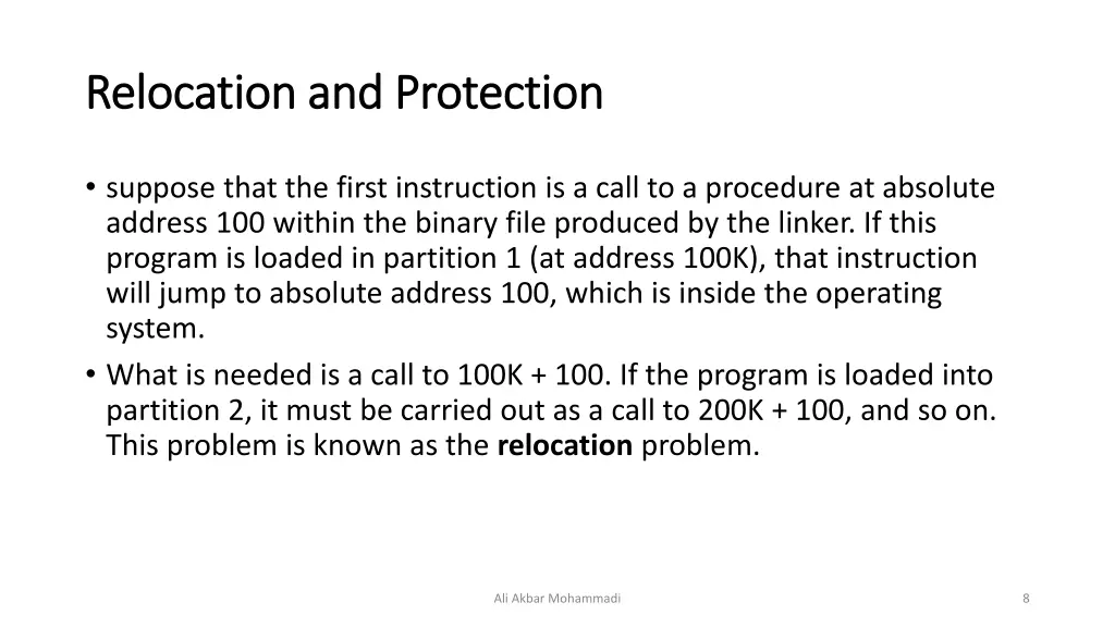 relocation and protection relocation