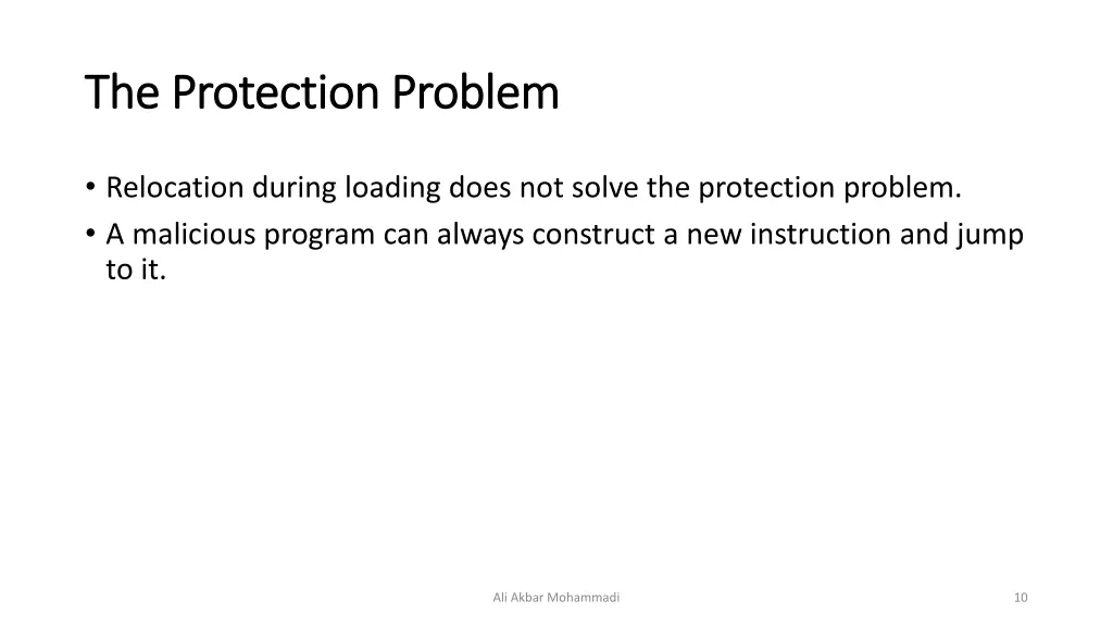 the protection problem the protection problem
