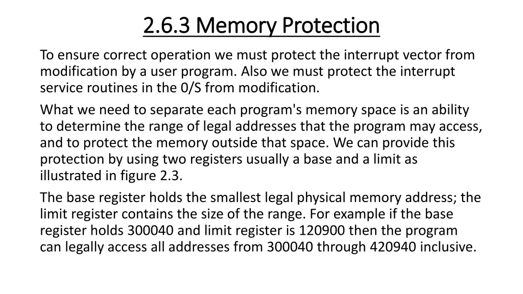2 6 3 2 6 3 memory protection memory protection