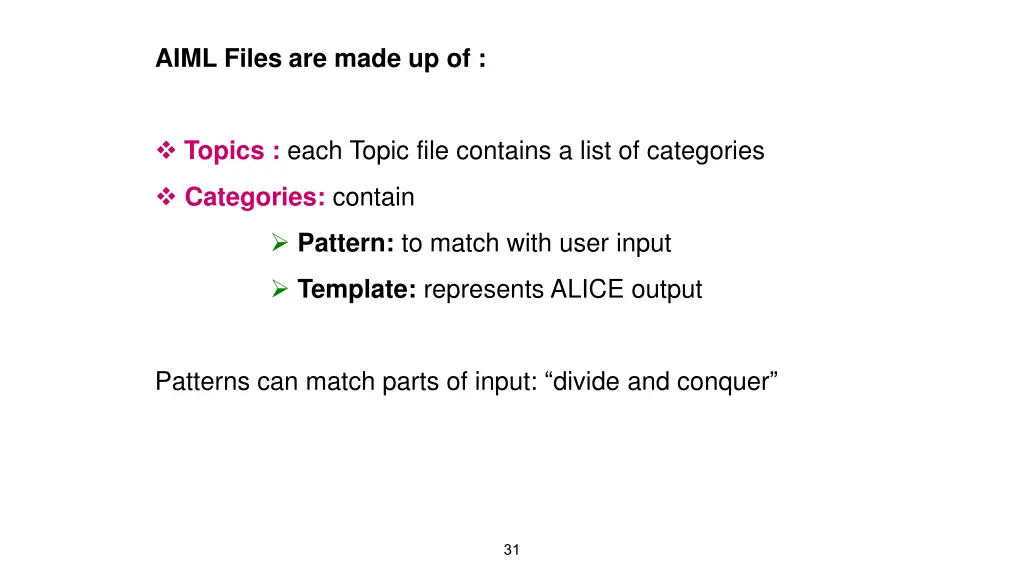 aiml files are made up of