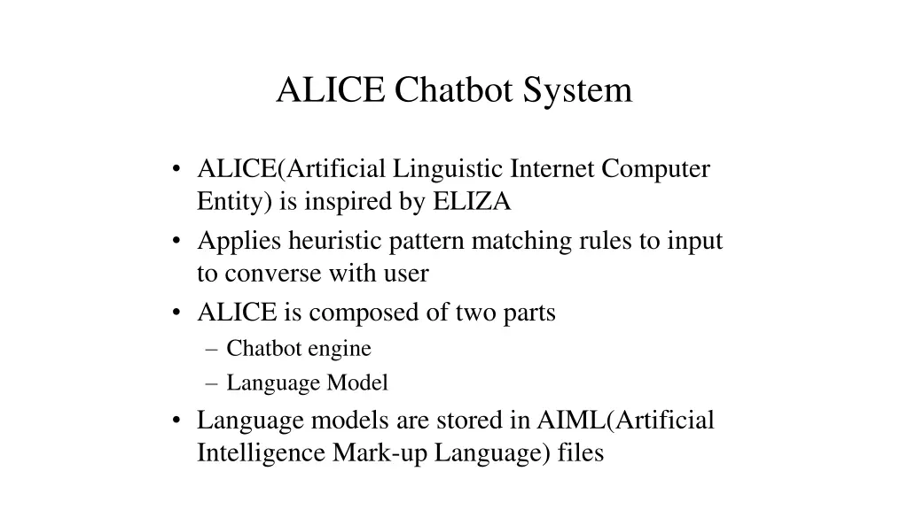 alice chatbot system