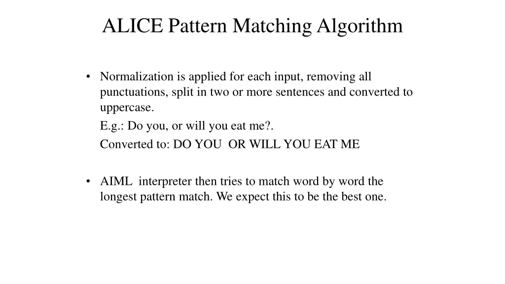 alice pattern matching algorithm