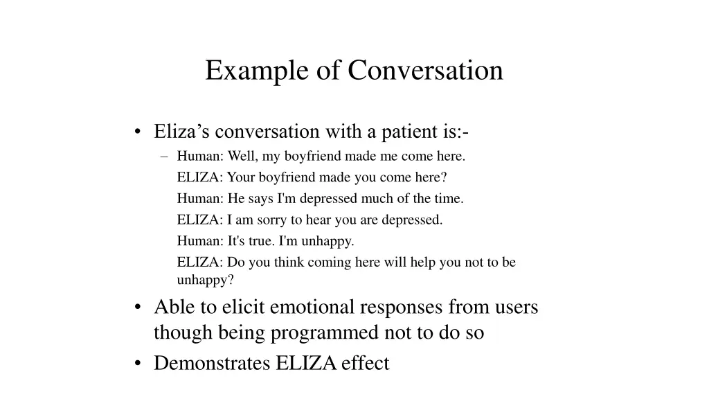 example of conversation