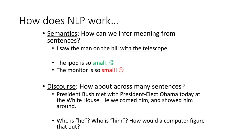 how does nlp work semantics how can we infer