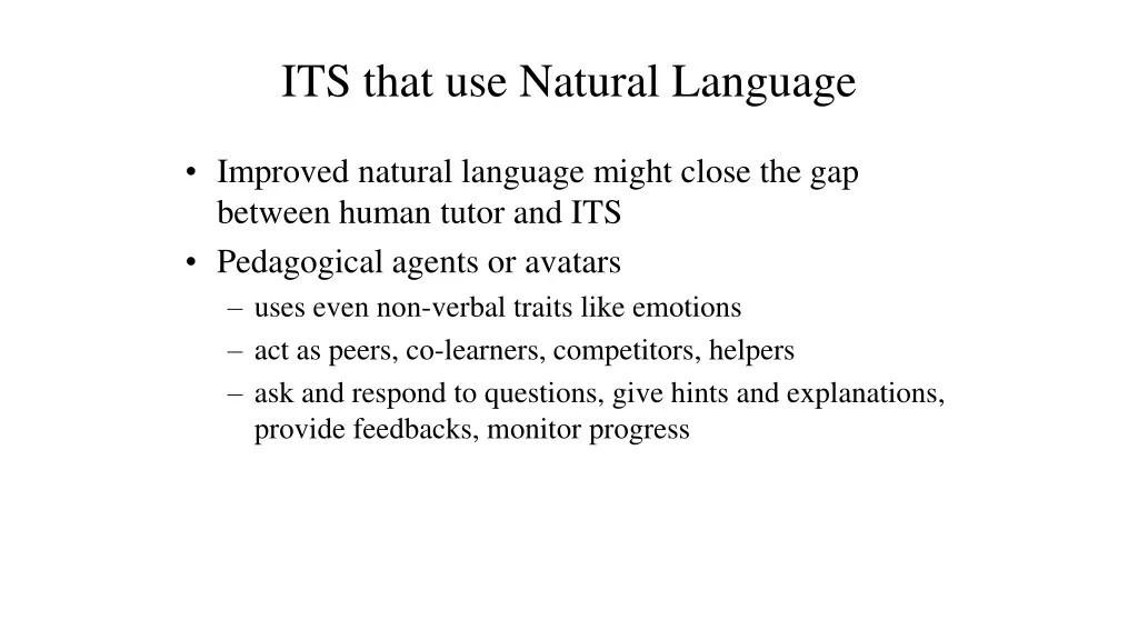 its that use natural language