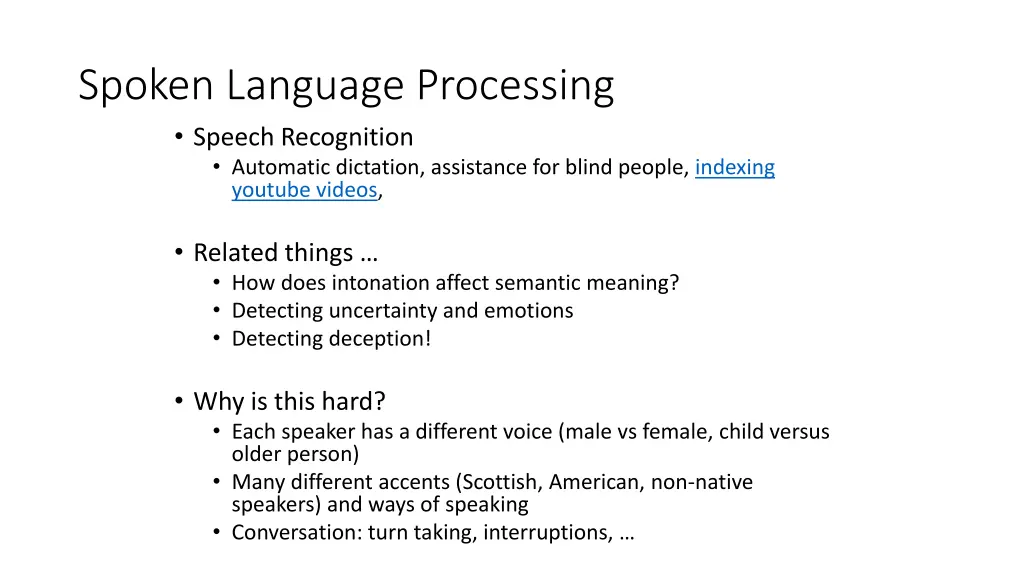 spoken language processing speech recognition