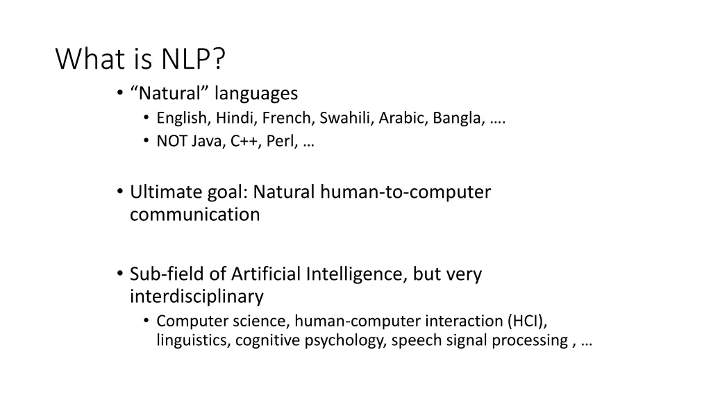 what is nlp natural languages english hindi