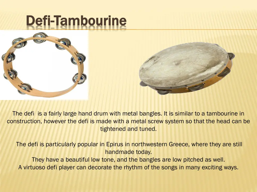 defi defi tambourine tambourine