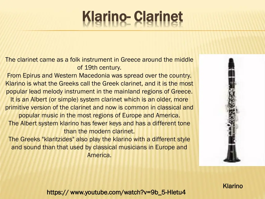 klarino klarino clarinet