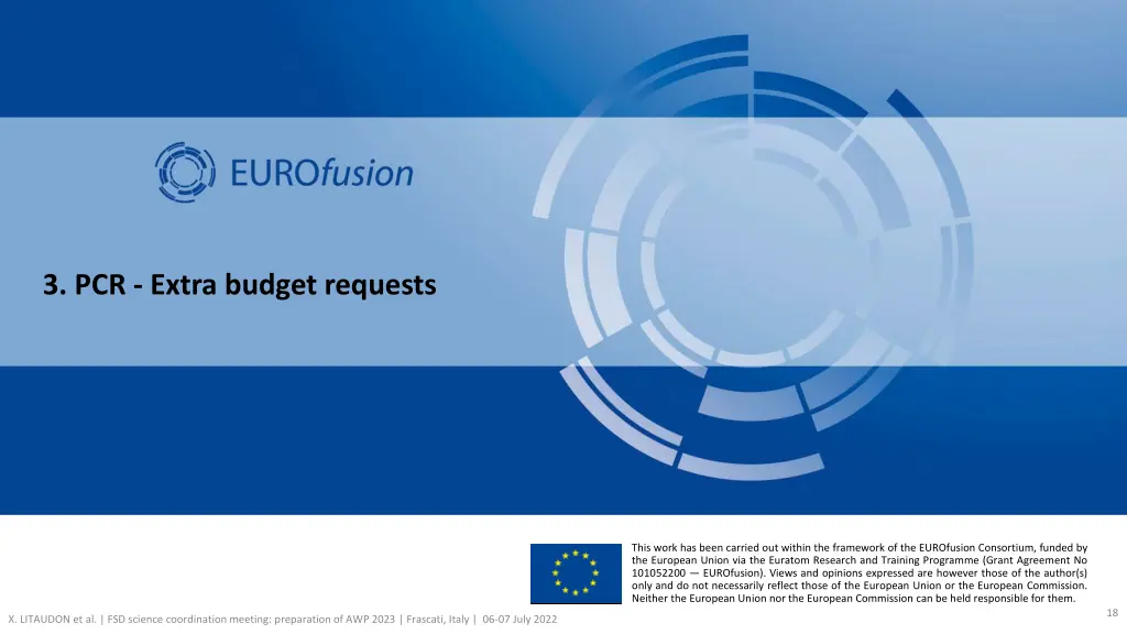 3 pcr extra budget requests
