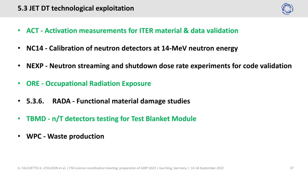 5 3 jet dt technological exploitation