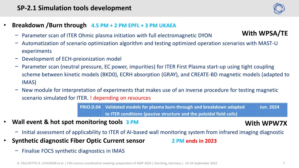 sp 2 1 simulation tools development