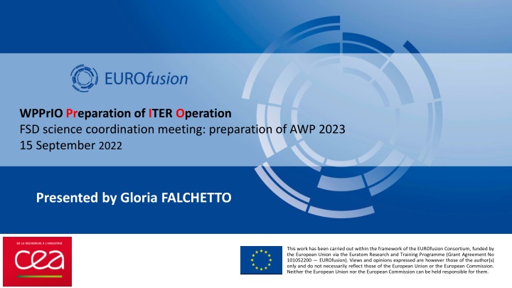 wpprio preparation of iter operation fsd science