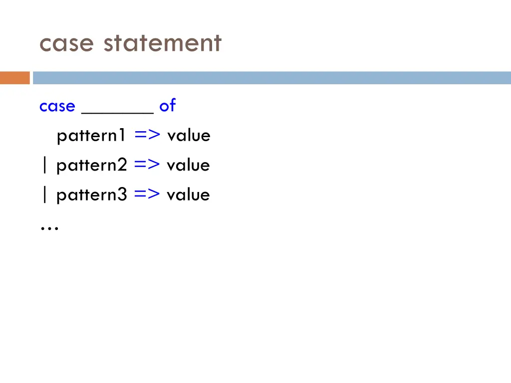 case statement