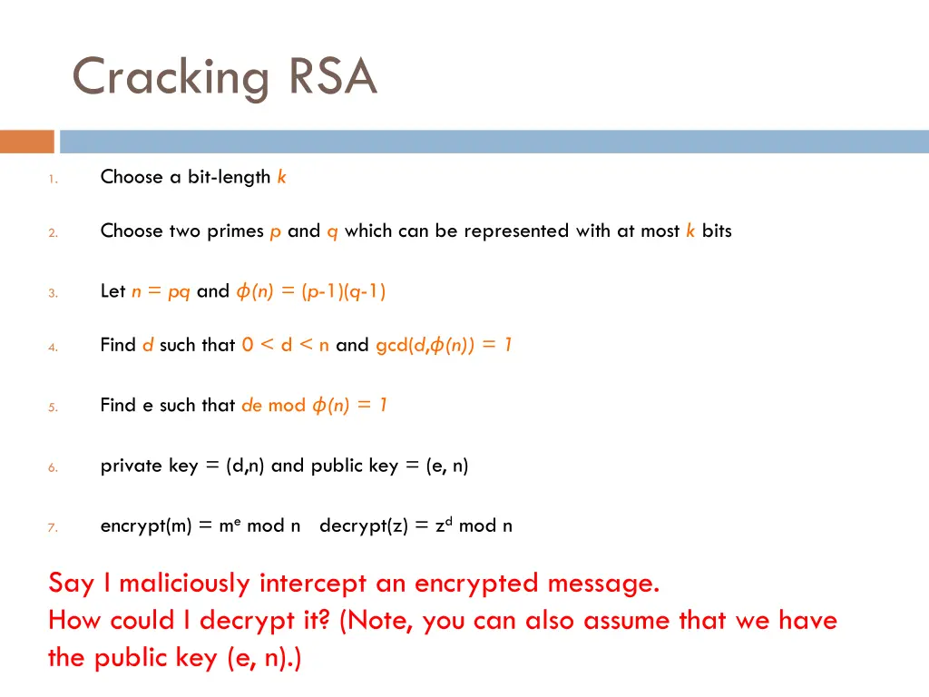 cracking rsa