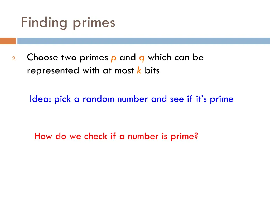 finding primes