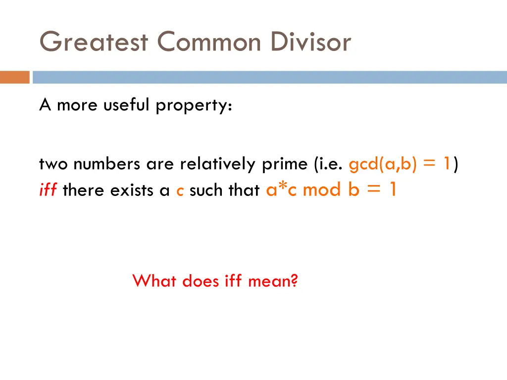greatest common divisor 1
