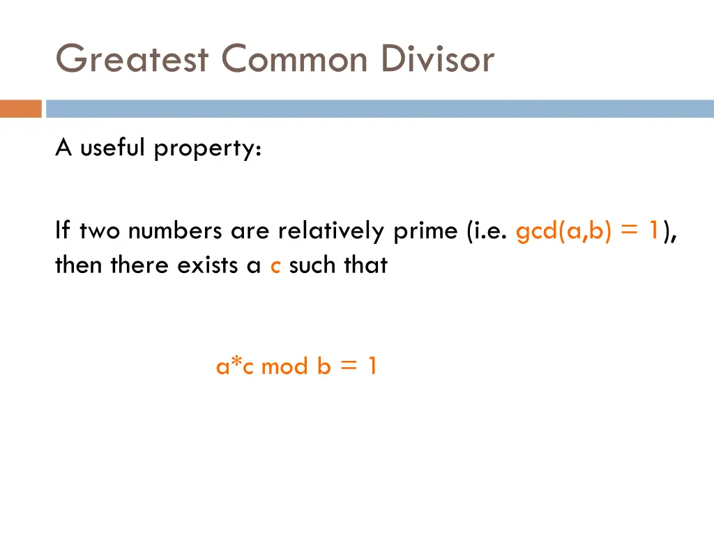 greatest common divisor