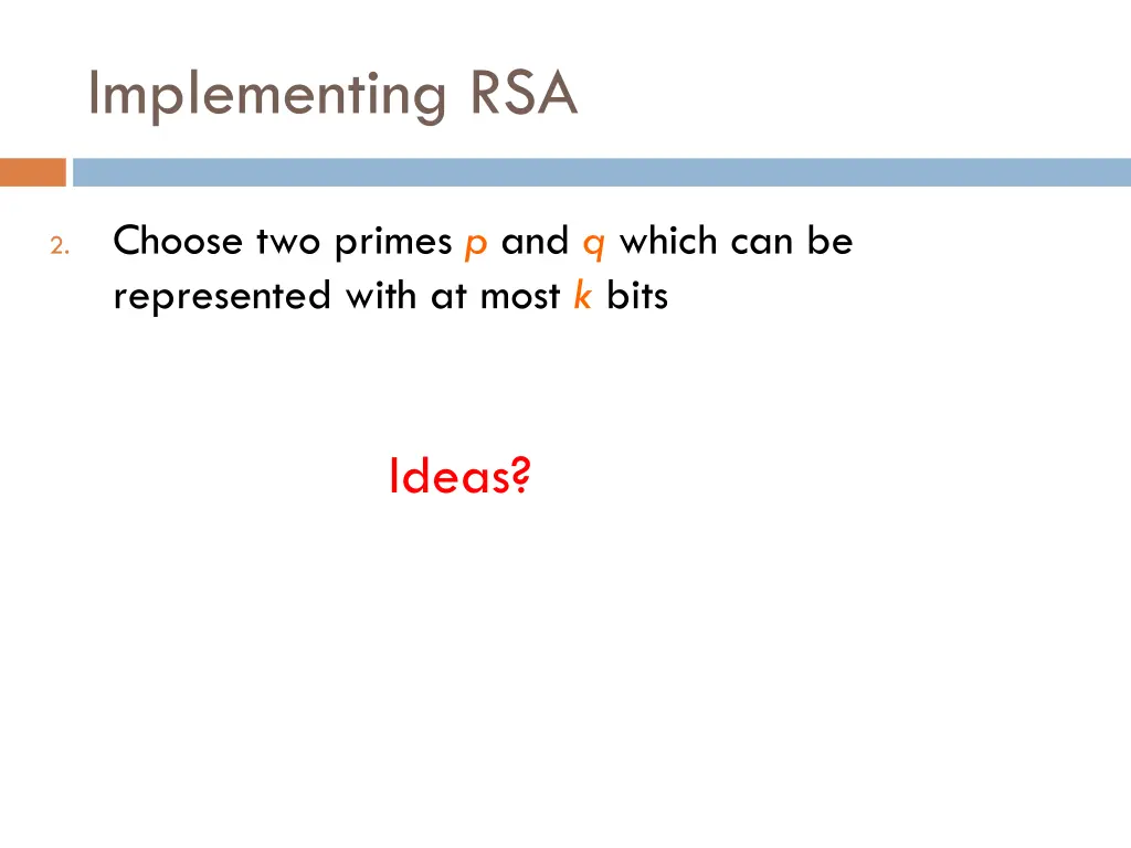 implementing rsa 1