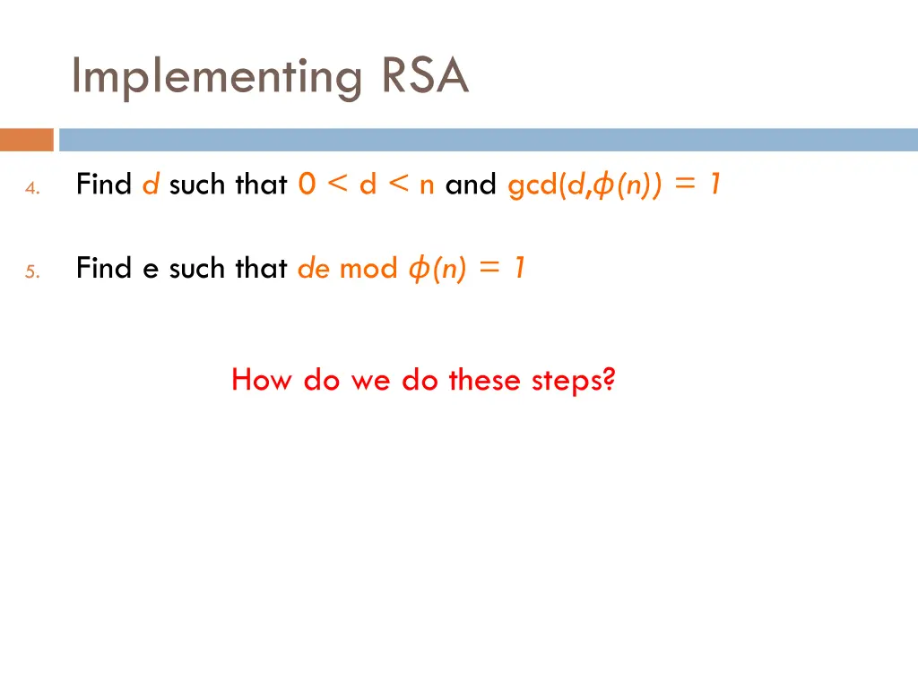 implementing rsa 3