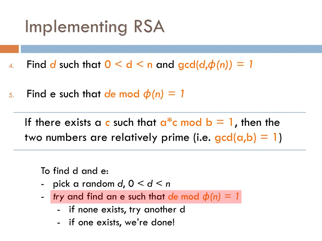 implementing rsa 4