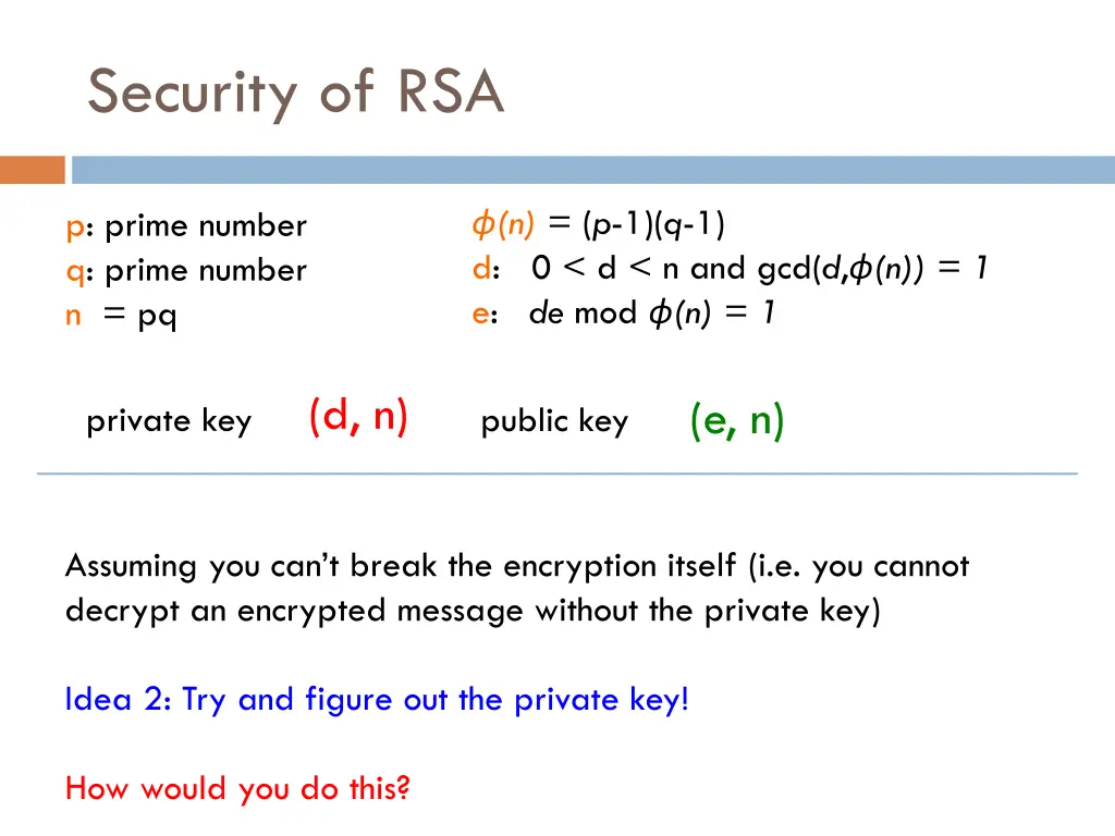 security of rsa 1