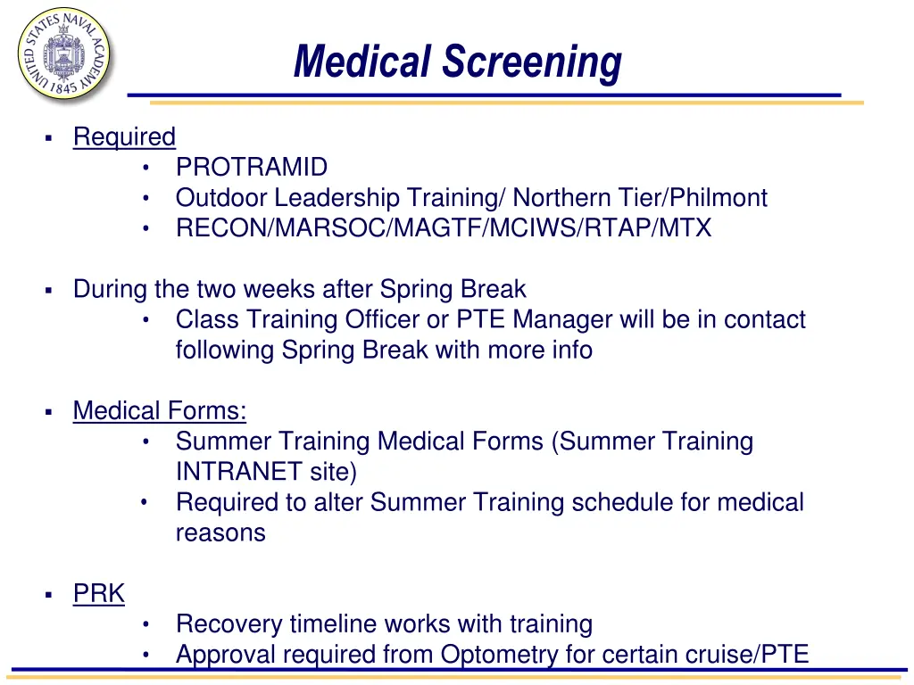 medical screening