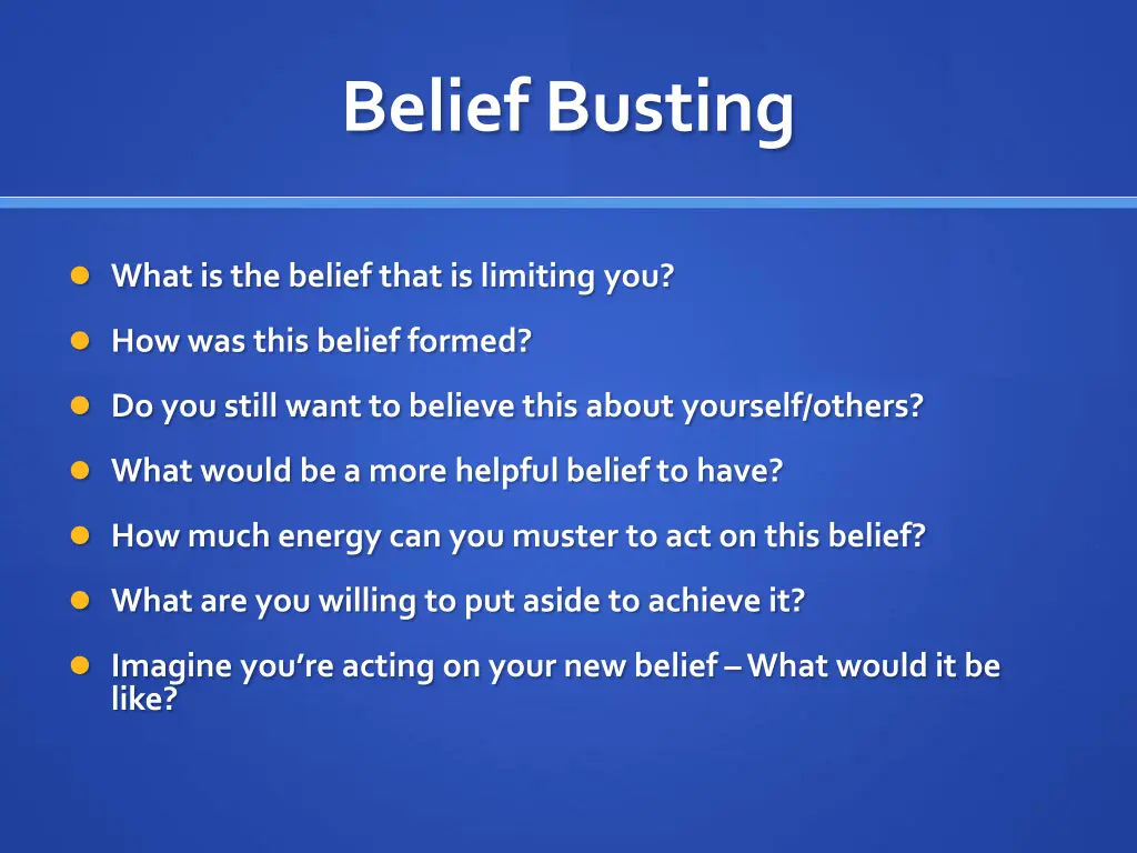 belief busting