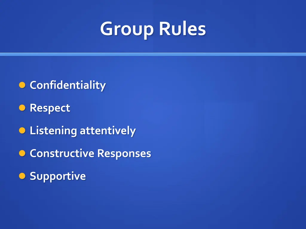 group rules