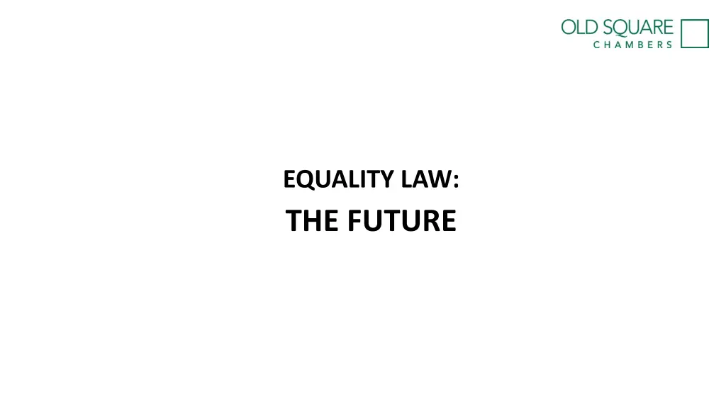 equality law the future