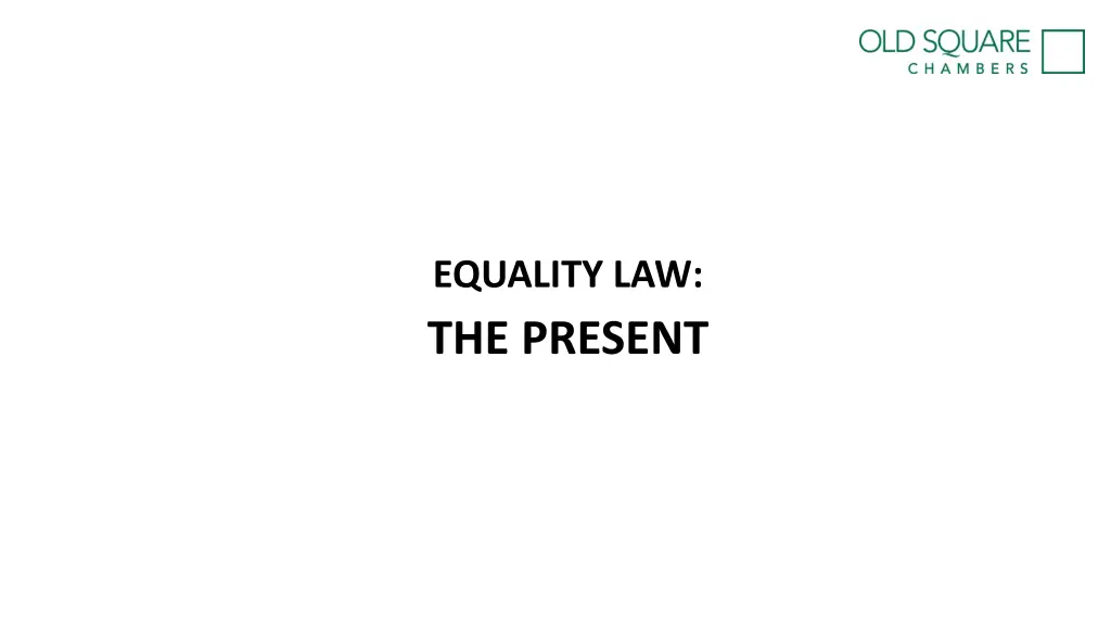 equality law the present