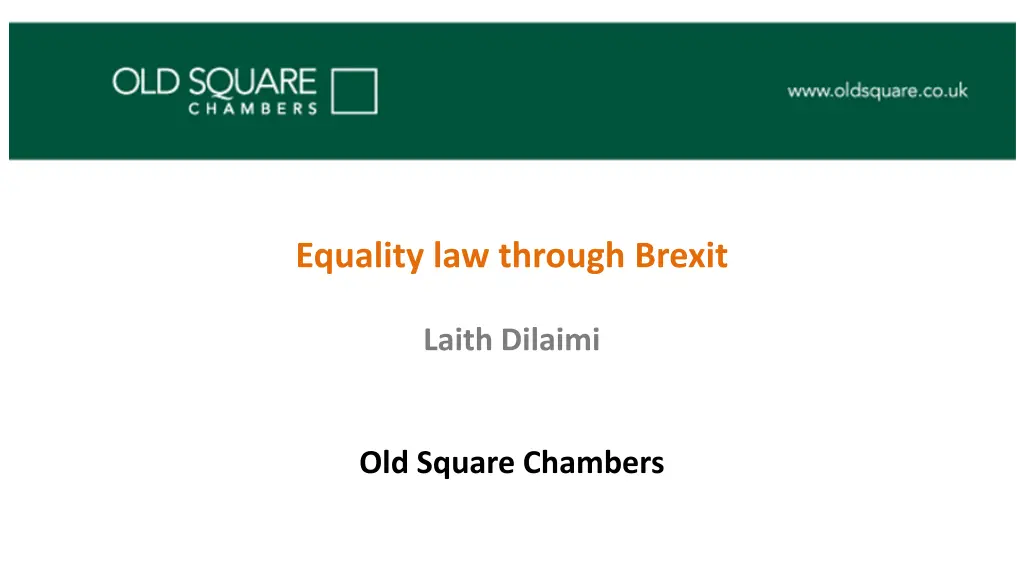 equality law through brexit