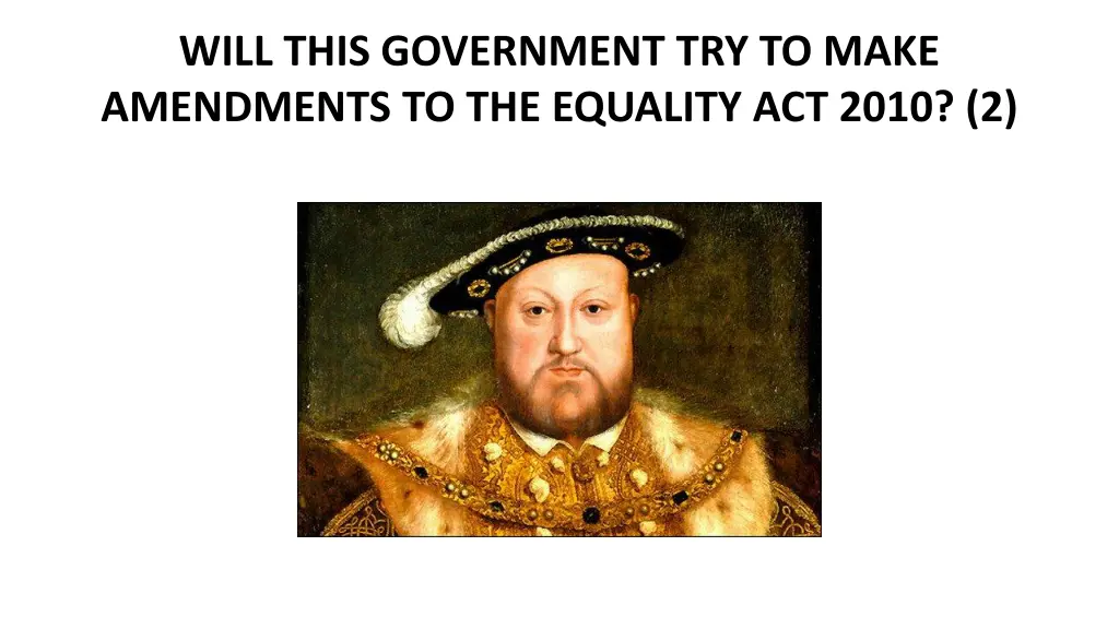 will this government try to make amendments 1