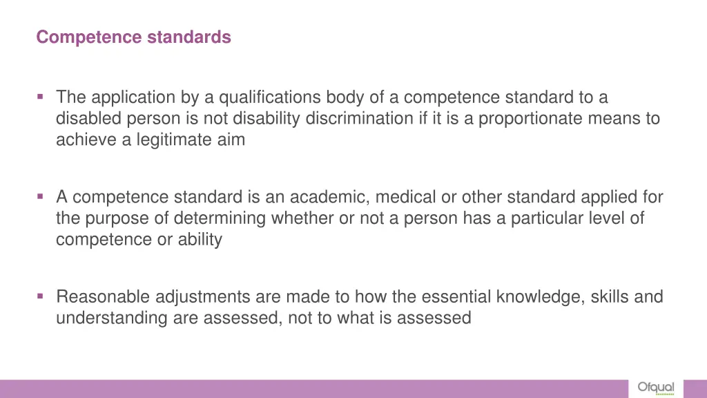 competence standards