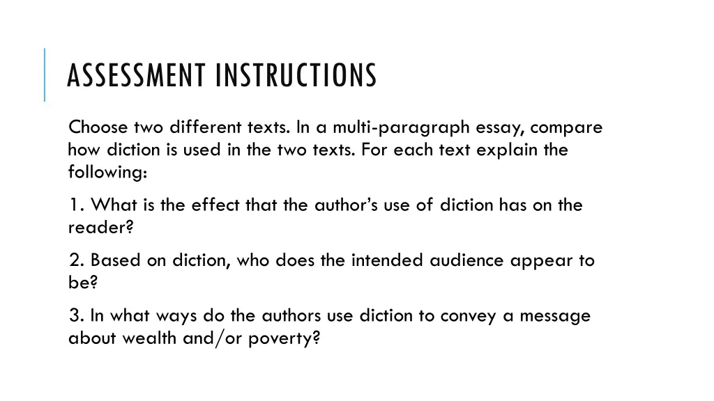 assessment instructions