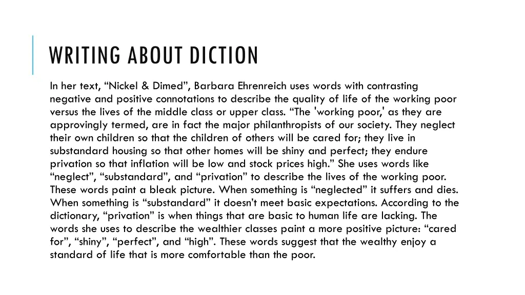 writing about diction
