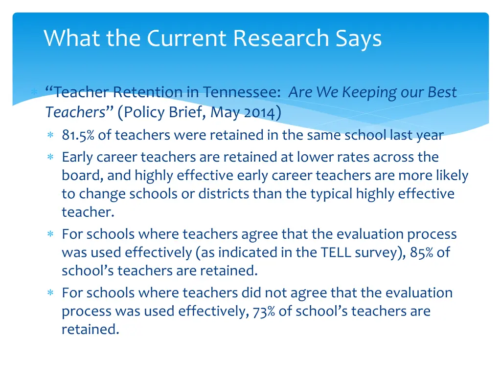 what the current research says