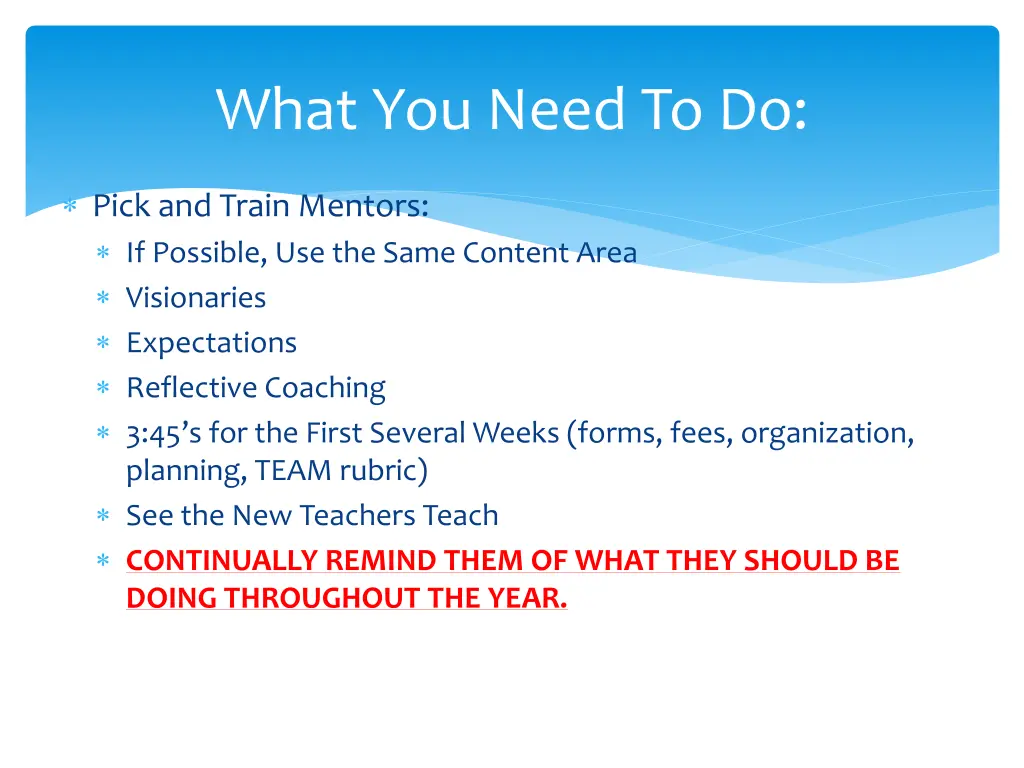 what you need to do 1