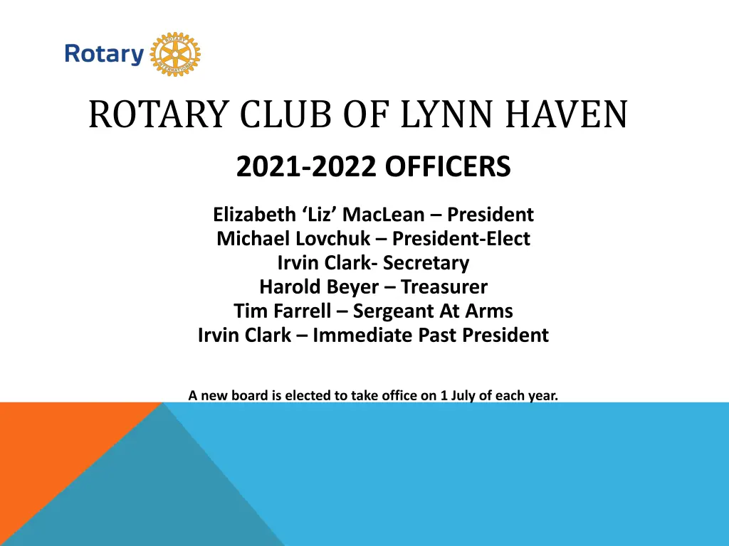 rotary club of lynn haven 2021 2022 officers