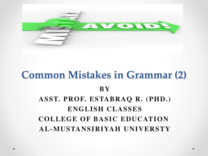common mistakes in grammar 2