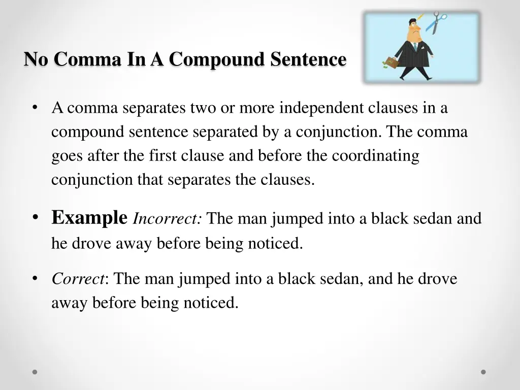no comma in a compound sentence