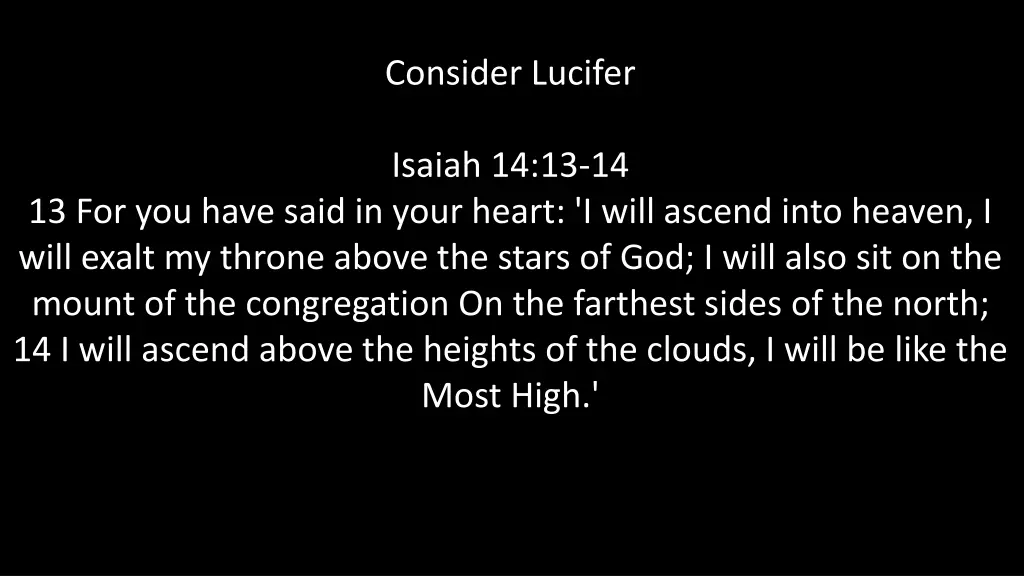 consider lucifer