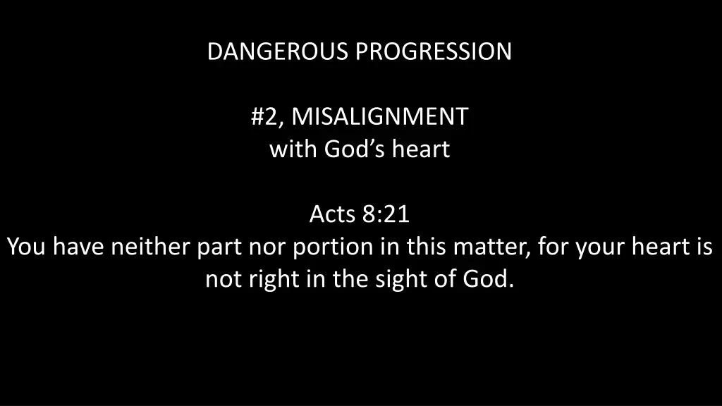 dangerous progression 1