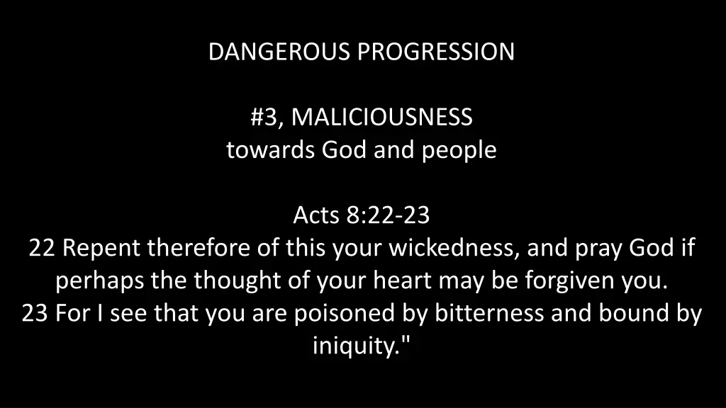 dangerous progression 2